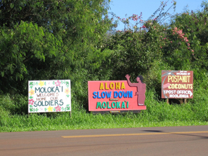 Molokai Road Signs